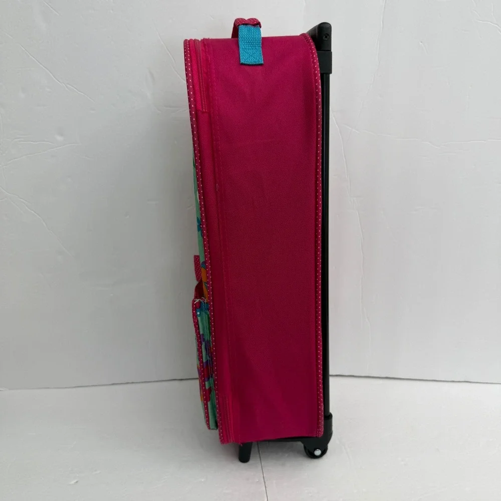 My Life As Doll Carrier Carrying Case Pink Floral Rolling Suitcase Travel Bag